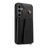 For Samsung Galaxy S24+ Crossbody Phone Case Card Holder Kickstand Leather Coated TPU Mobile Cover