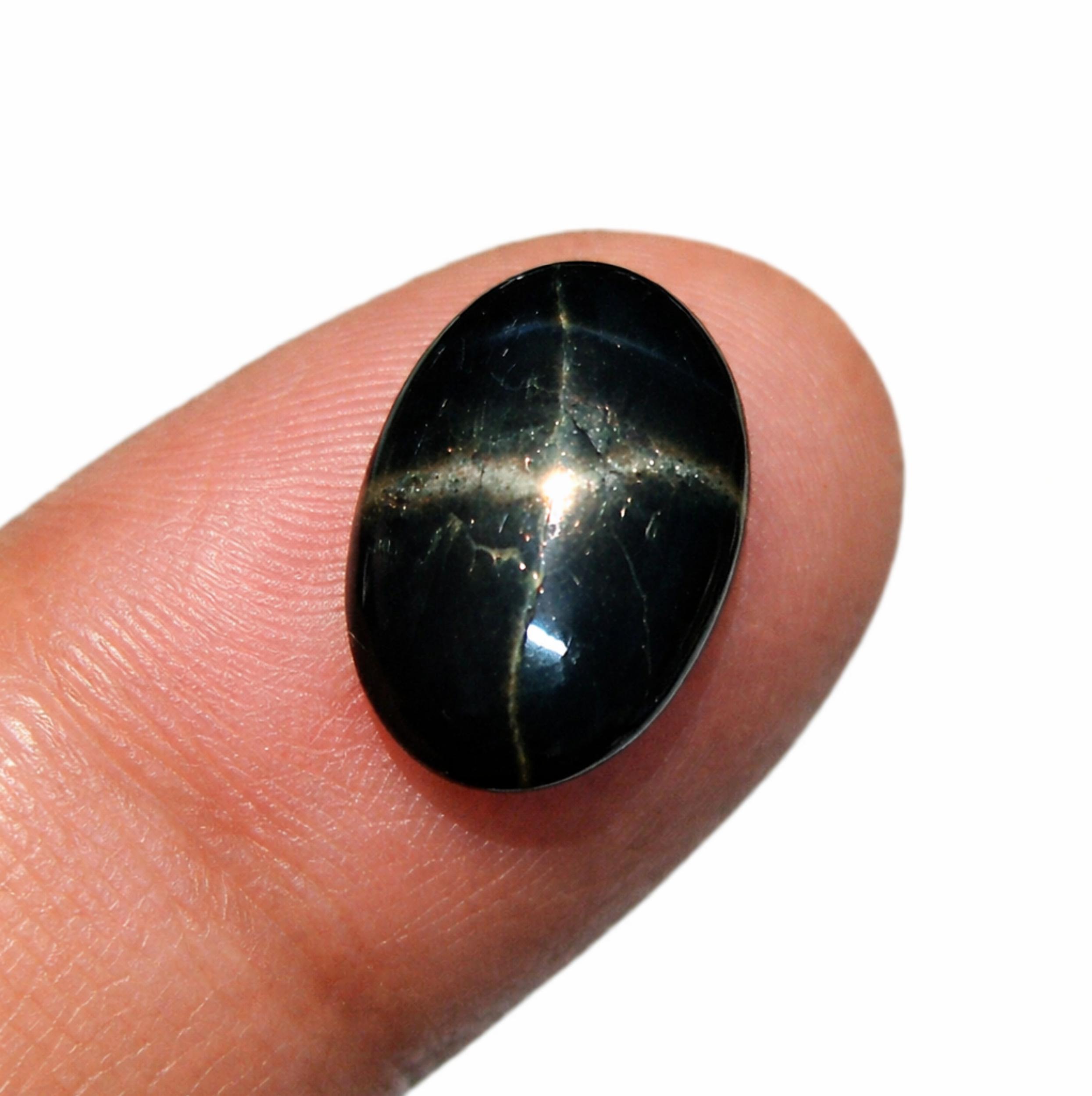 

Овальный Черный Сапфир Звездчатый Кабошон Россыпной Самоцвет Смешанный Размер Натуральный Камень с Астеризмом для Ювелирных Изделий 1 Piece чёрный