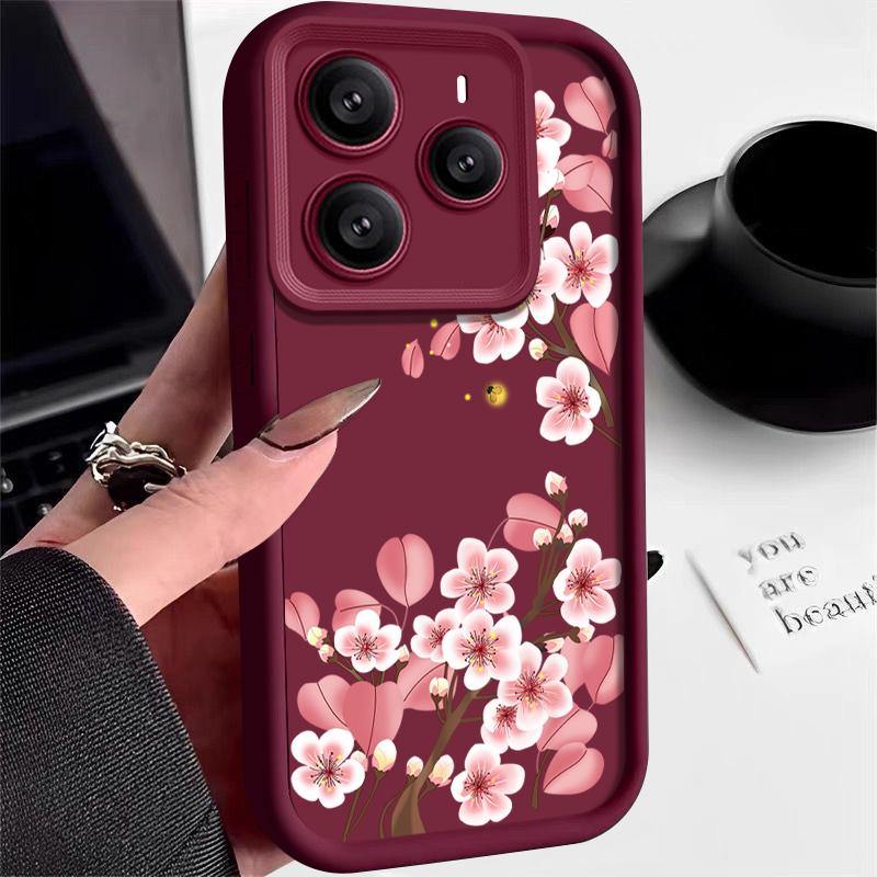 Color Floral Pattern TPU Soft Phone Case For Xiaomi 14T Pro 13T Poco F6 Pro X6 M6 X5 Redmi Note 14 Pro 13 12 11 10 Matte Shockproof Back Cover