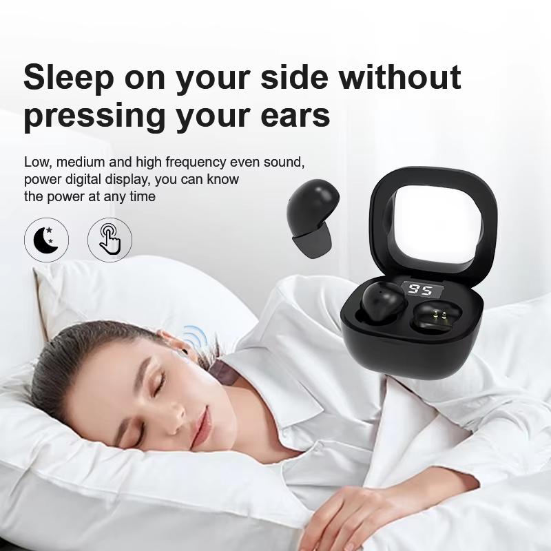 Mini Kabelloses Bluetooth 5.3 Headset Unsichtbare Schlaf-Ohrstöpsel Geräuschunterdrückendes Ohrhörer-Kopfhörer Mit Mikrofon für Huawei Redmi