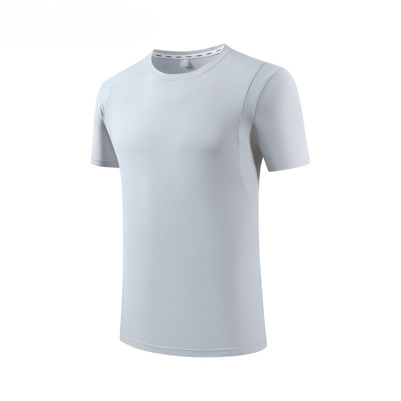Letní rychleschnoucí opalovací tričko z ledového hedvábí pro muže, Běžecké a fitness tričko s krátkým rukávem, ležérní kulatý výstřih, prodyšné, pro páry, sportovní tričko