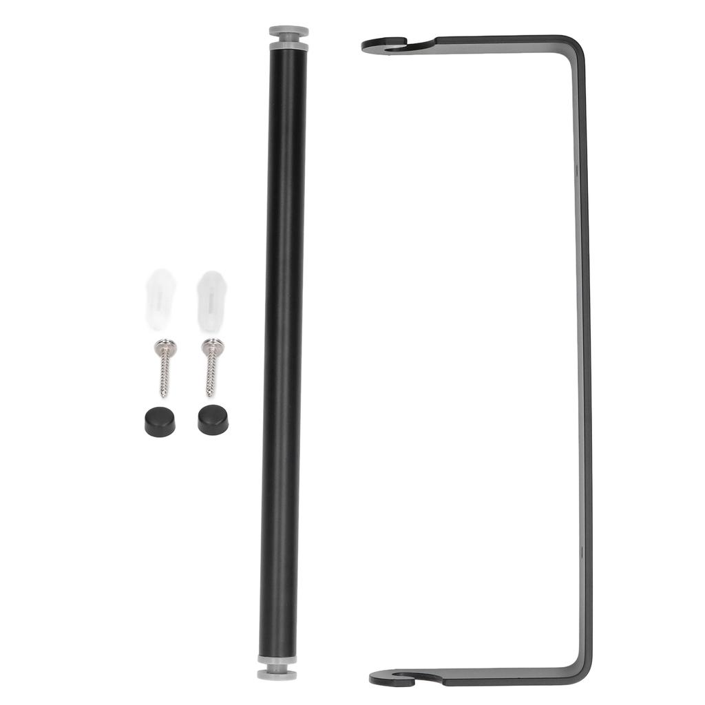 32cm Toilet Paper Holder Wall Mounted Toilet Tissue Roll Holders for Bathroom Kitchen Matte Black