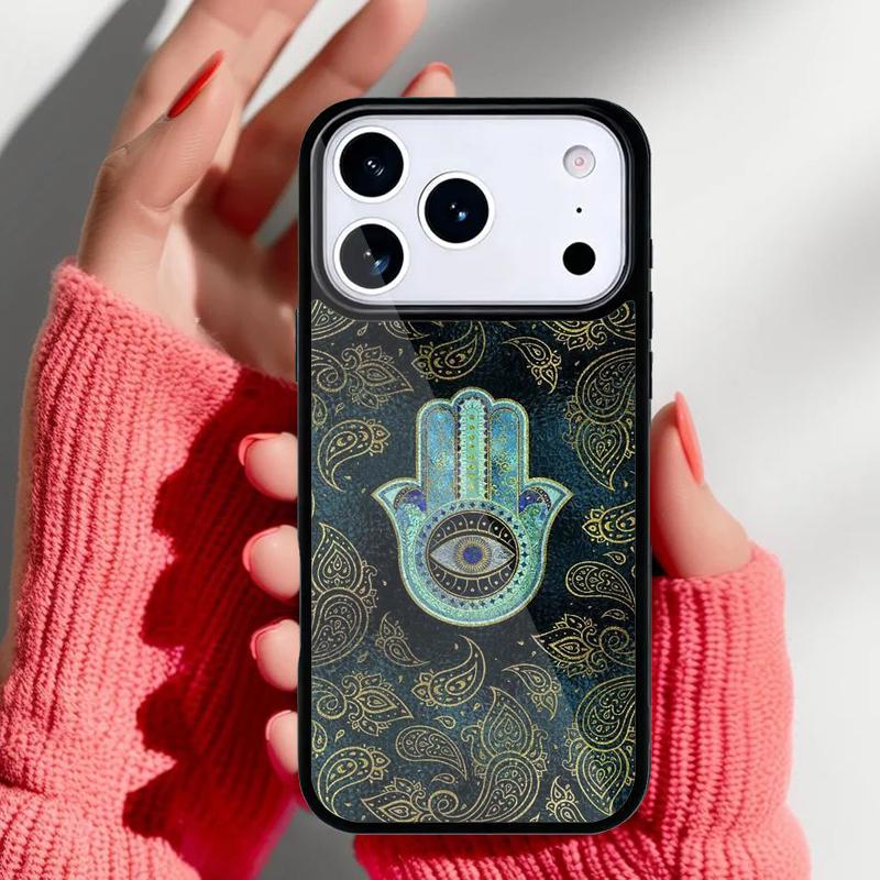 Hamsa hand Aesthetic Phone Case for iPhone 17 16 15 14 13 Pro Max Back Cover for 12 11 Pro Coque