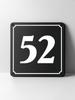 Metal House Number Sign, Black White Contrast, Outdoor Wall Decor for Home Street