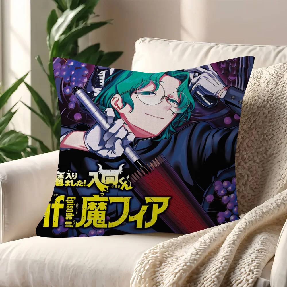 Anime Welcome To Demon School Iruma-kun  Pillow Cushion Cover Pillowcase Living Room Sofa Home Decor Customized