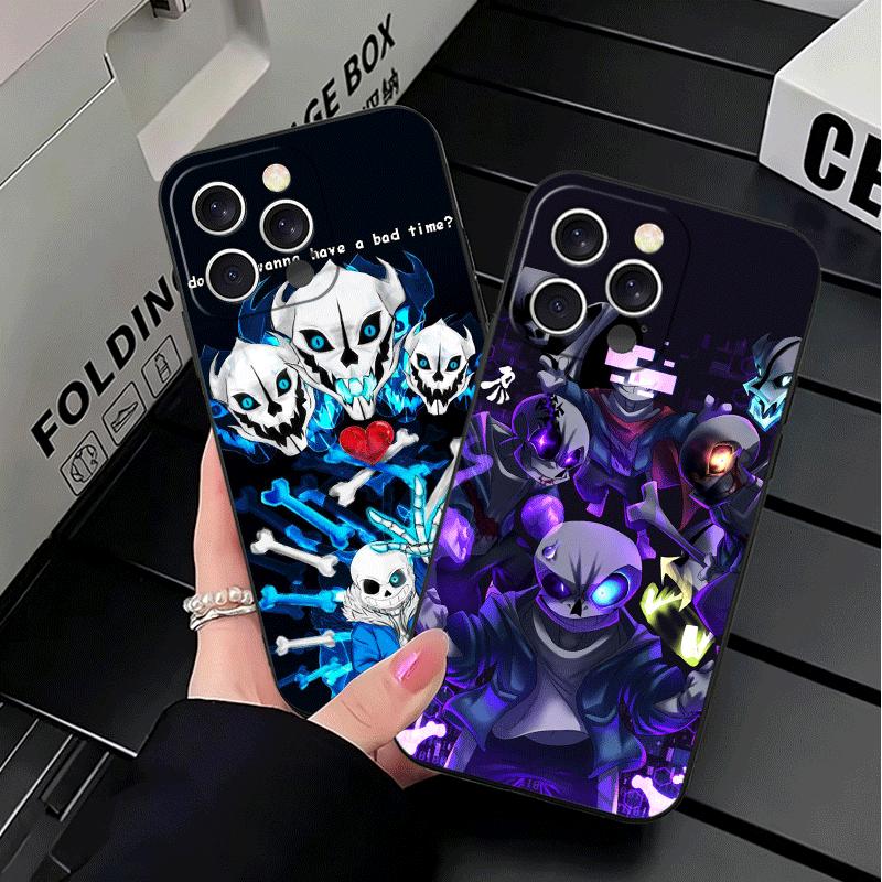 U-Undertale S-Sans Soft Phone Case for iPhone 16 16E 17 Air 15 Pro Max 14 Plus 13 Mini 11 12 7 Black Cover Back Shell