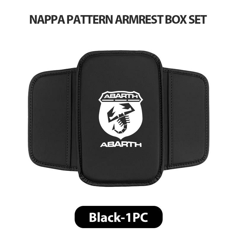For Abarth Car Armrest Mat Center Console Leather Protection Cushion FR FIAT 500 Doblo Tipo Panda Ducato Punto Stilo