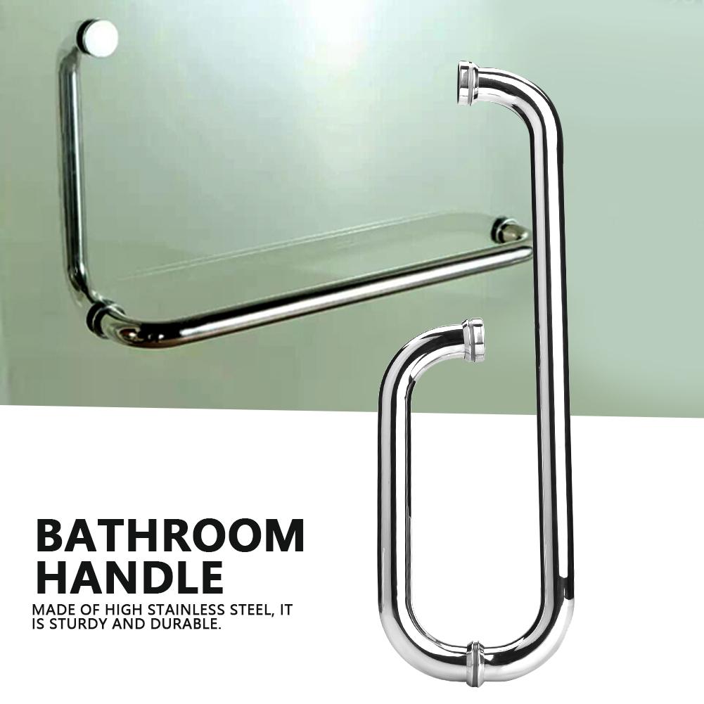 Maniglia per Porta Doccia in Acciaio Inossidabile Maniglia per Porta in Vetro Bagno Accessori per Cabina Doccia