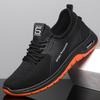 Men New Spring Summer Breathable Fly Knit Sports Casual Shoes, Thin Wear-resistant Safety Protective Work Shoes, Cross-border Footwear