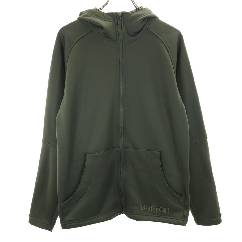 BURTON Long sleeve Zip hoodie S khaki Back fleece Men's Used