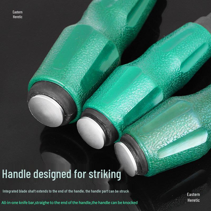 Industrial-Grade Magnetic Phillips & Flathead Screwdriver with Through-Hole Design