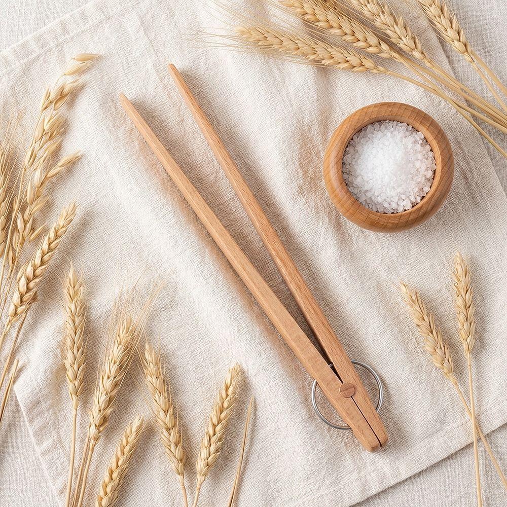 Wooden Wooden Tongs Reusable Snack Clip Grilling Accessory Bread Tongs Cooking Preparation