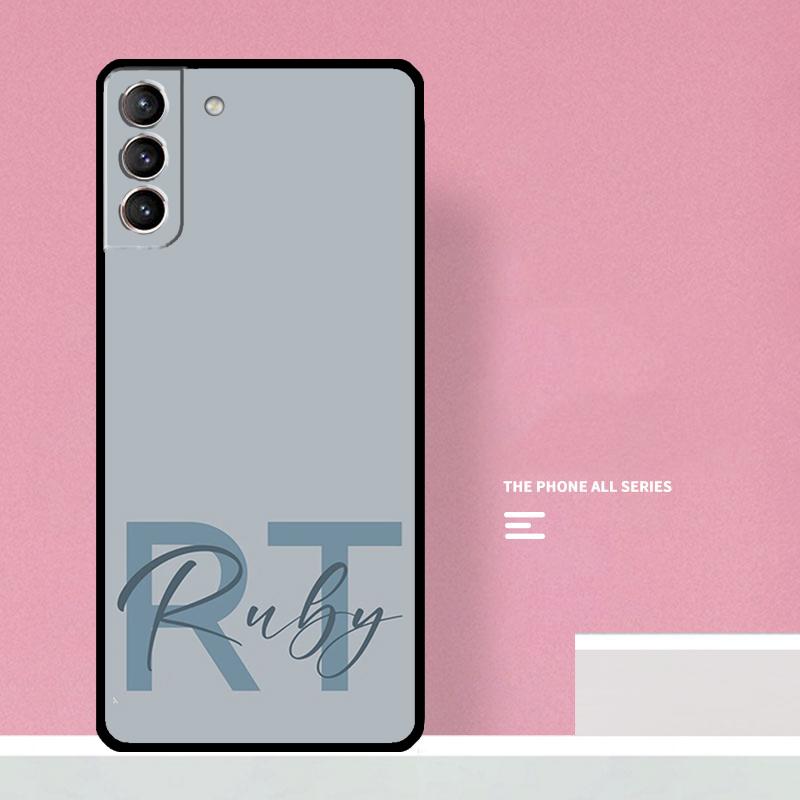 Custom Pastel Name Initials Case For Samsung Galaxy S23 S22 Ultra Plus S8 S9 S10 Plus Note 10 20 S21 FE S20 FE Cover
