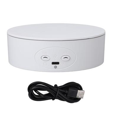 Rotating Display Stand 5 Inch 360 Degree Electric Turntable Display Stand for Jewelry 3D Model Photography Product White