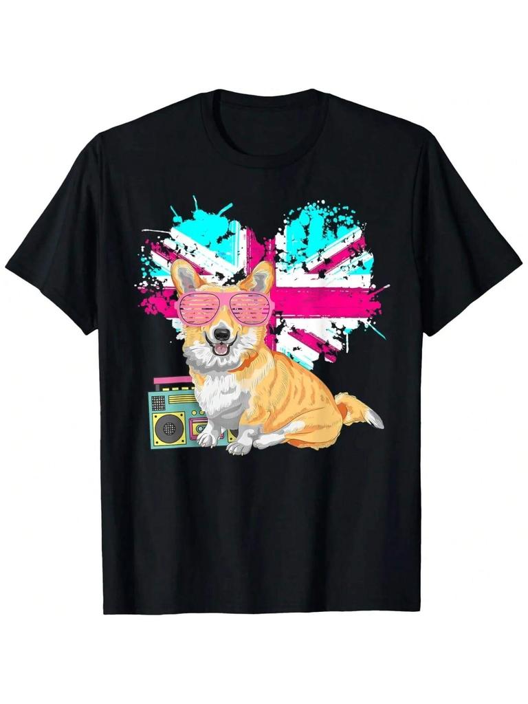 90s Pembroke Welsh Corgi For Rave Outfit & 1990s Fancy Dress T-Shirt