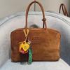 "Genuine Leather Flower Pendant Lanyard for Car or Bag"