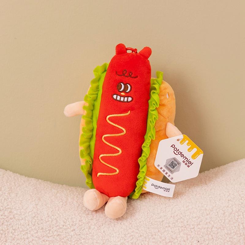 Honey Pot Burger Fries Plush Toy Foodie Retail Pillow Doll Children's Gift Female Grab Machine Doll Doll