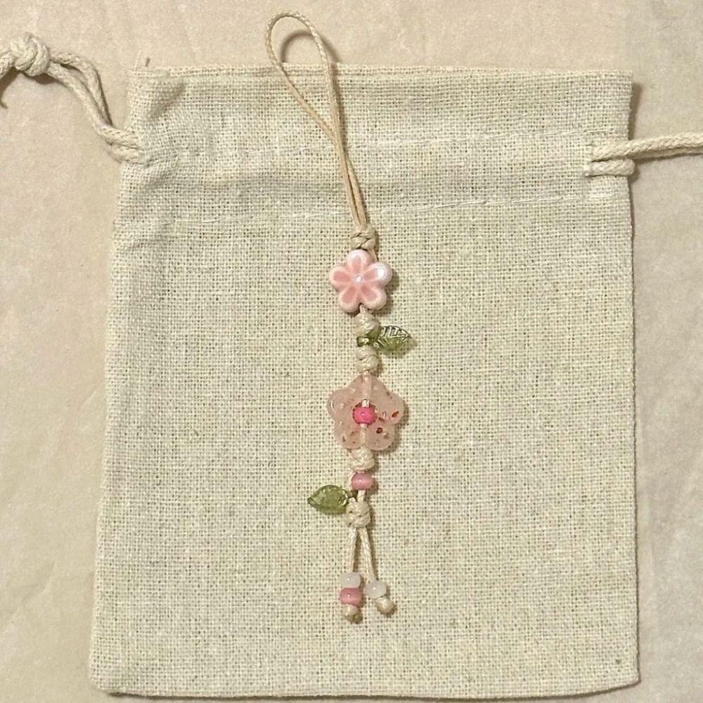 Pastel Colors Star Flower Phone Charm Ceramic Beaded Phone Lanyard Mobile Phone Strap  Women Girls