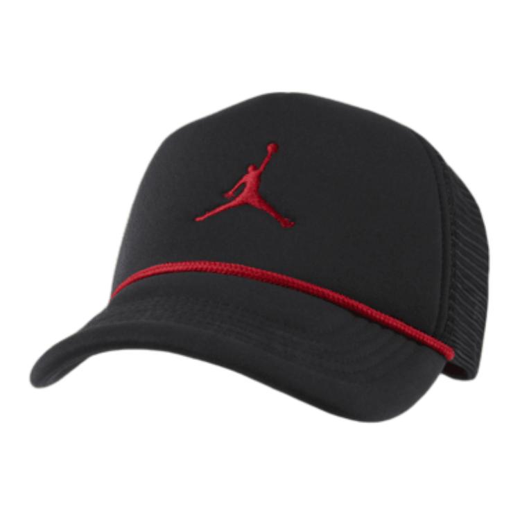 Nike Polyester Baseball Caps Kids Black/Fitness Red HQ7189-011 F