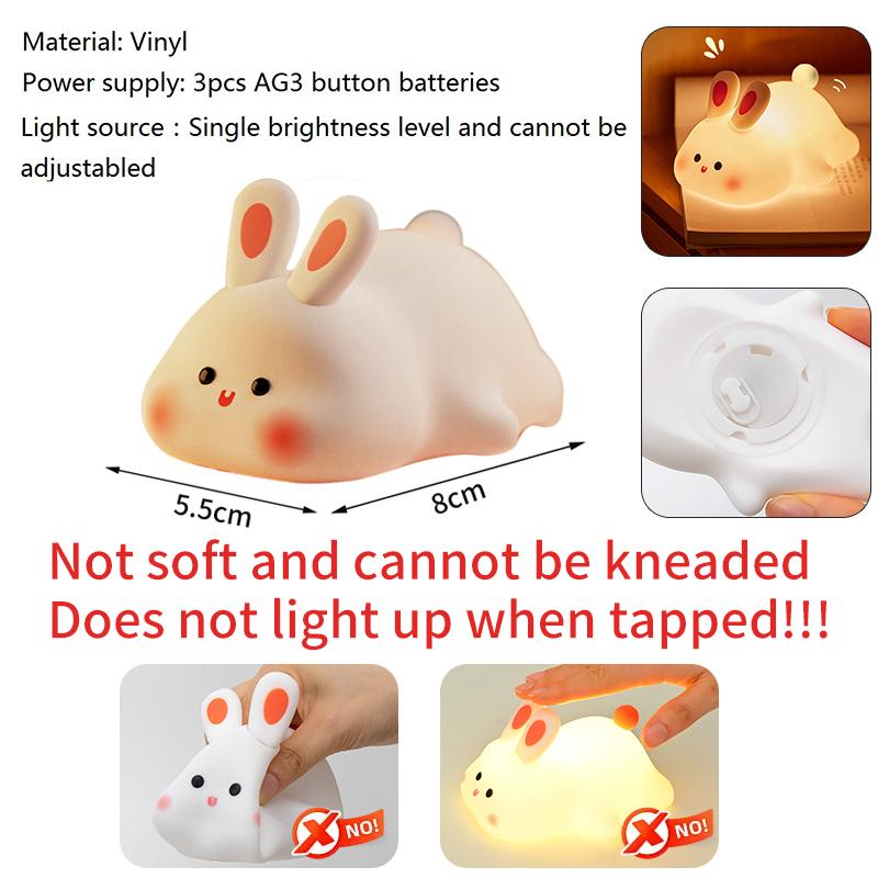 Niedliches Mini Panda Nachtlicht LED Schlaftierlampe Capybara Kaninchenlampe für Heim Desktop Ornament Partygeschenke Geschenk