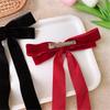 Long Ribbon Bowknot Velveted Hair Clip for Women and Girl Large Barrettes Ponytail Holder for Various Hair Styling Clip