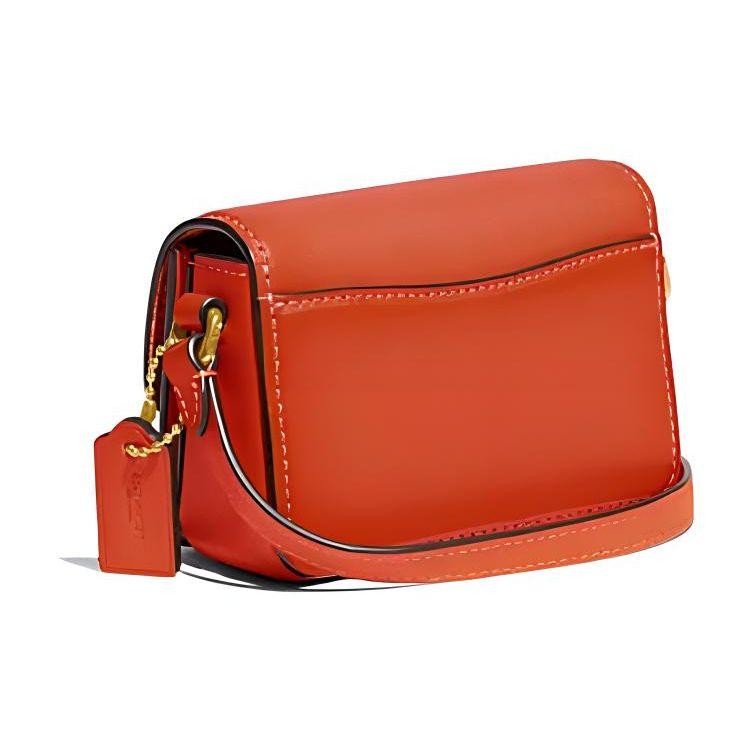 Coach Studio 12 Solid Color Letter Logo Multifunctional Pocket Push Button Closure Leather Envelope Shoulder Crossbody Mini Bag Women Bags CC484-B4B4D