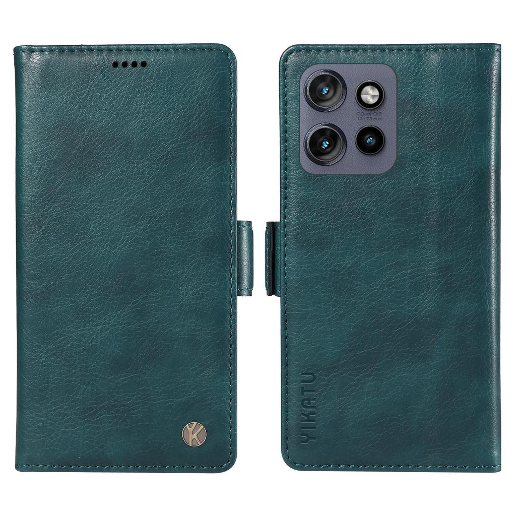 YIKATU YK-007 For Motorola Edge 50 Neo 5G/Moto S50 5G/Thinkphone 25 5G Case Side Buckle PU Leather Phone Cover Litchi Texture