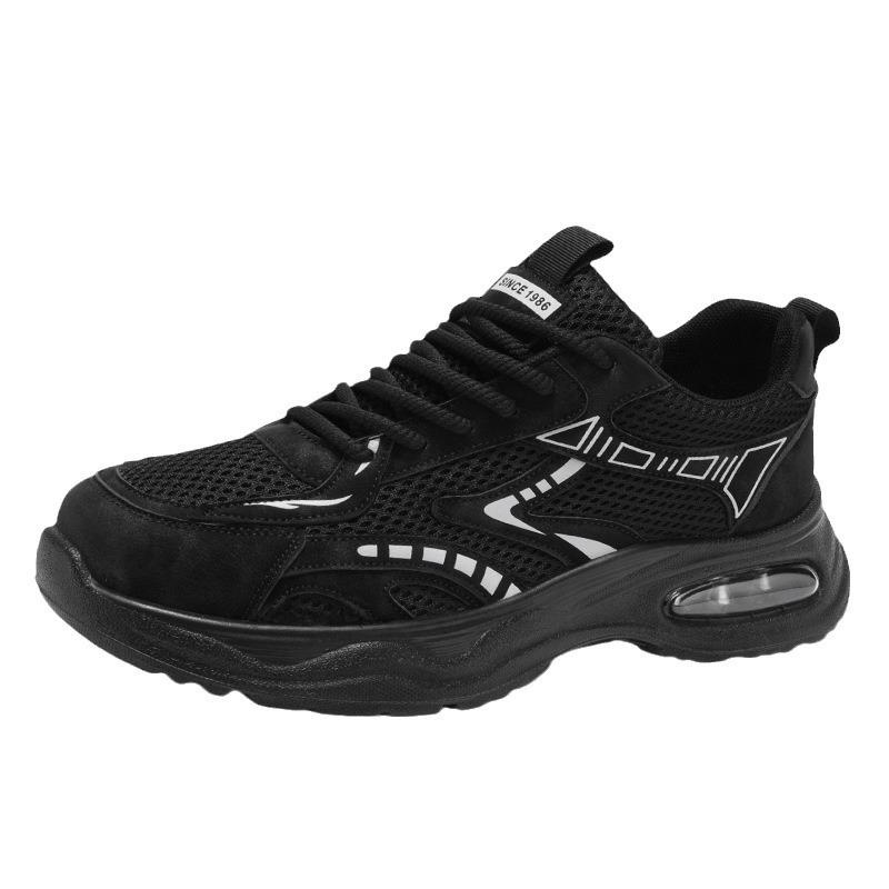 Men's shoes autumn air cushion shock absorption men's sports casual shoes mesh breathable running thick sole heightening dad shoes 2025