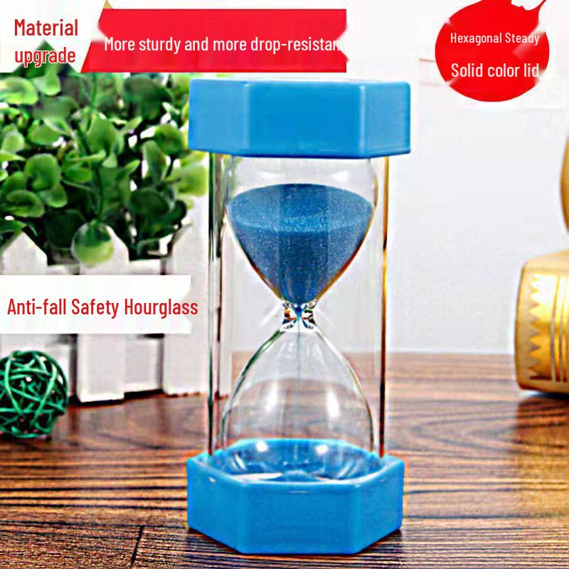 Kids' Drop-Proof Hourglass Timer: 15/30/60 Min, Creative Sand Clock Desk Ornament