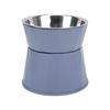 Cat Stainless Steel Bowl Increased Neck Protective Heavy Duty Cat Double Bowl for Cats DogsBlue