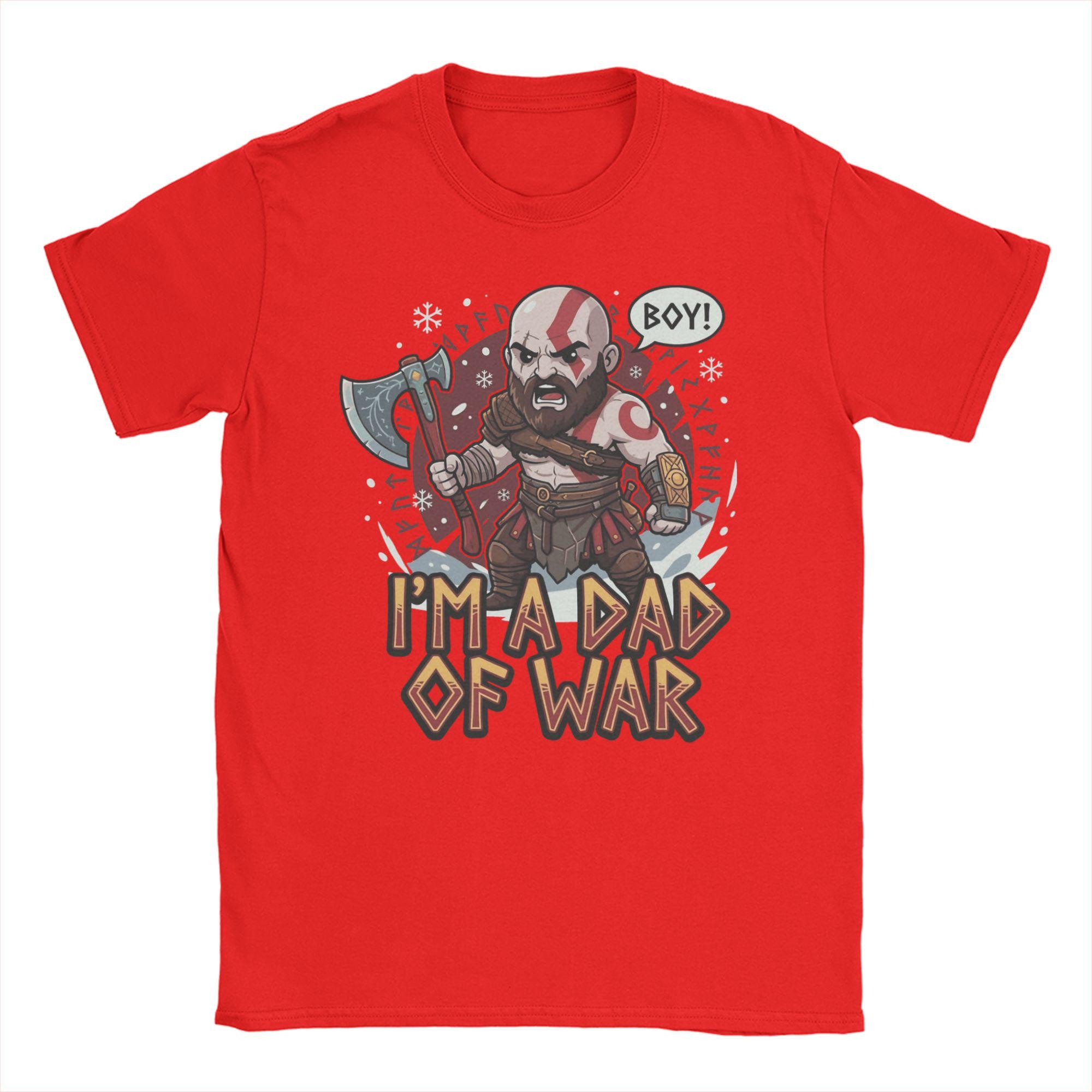 

Kratos God of War Im a Dad of War TShirts for Men Women Novelty 100 Cotton Tee Shirt Short Sleeve T Shirts Summer Clothes S