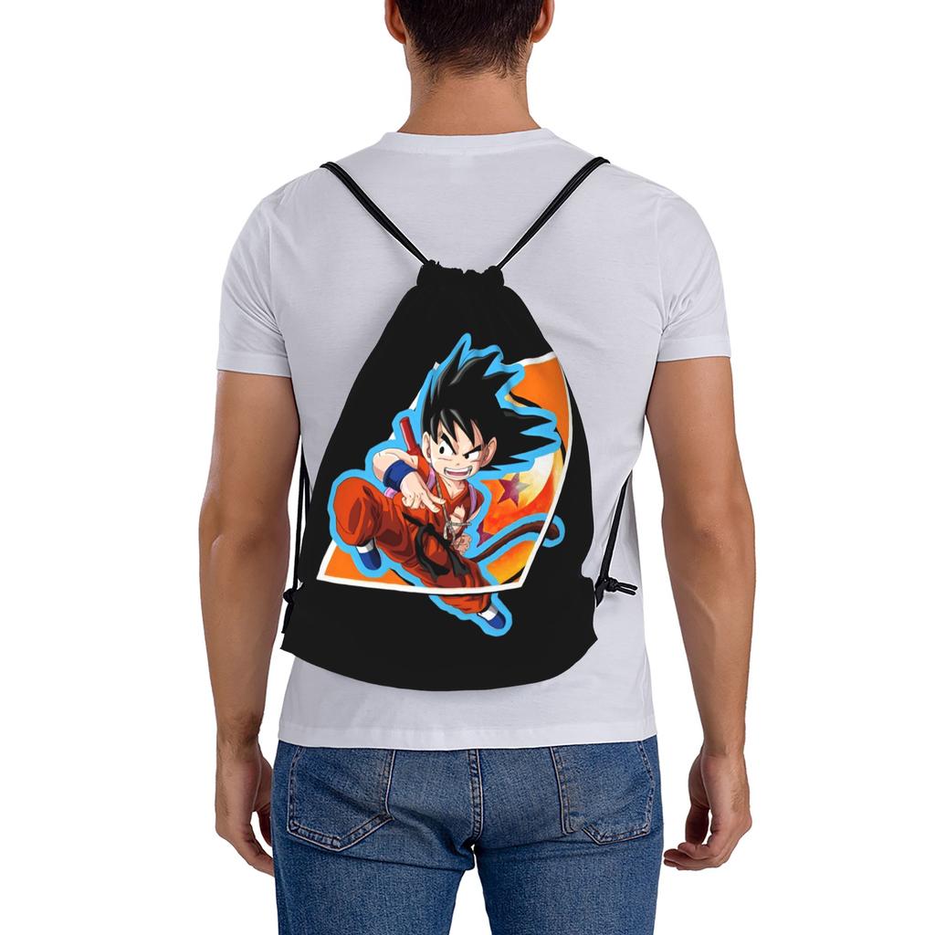 Custom DBZ Dragons Goku Ball Drawstring Bags Men Women Lightweight Warrior Sports Gym Storage Backpack