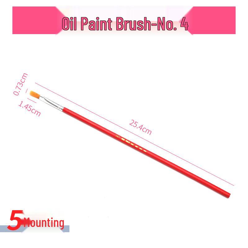 Flat Head Nylon Hair Touch-up Paint Brush for Art and Industry