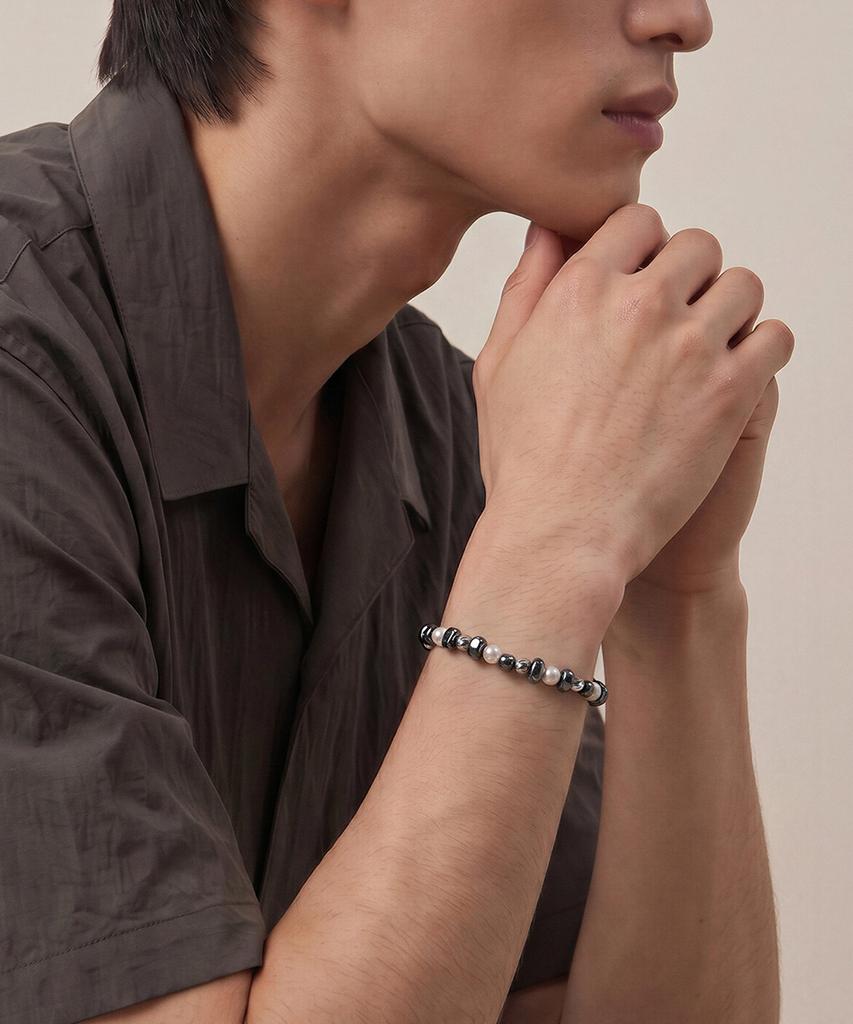 Ventera Midnight Pearl Stone Bead Bracelet