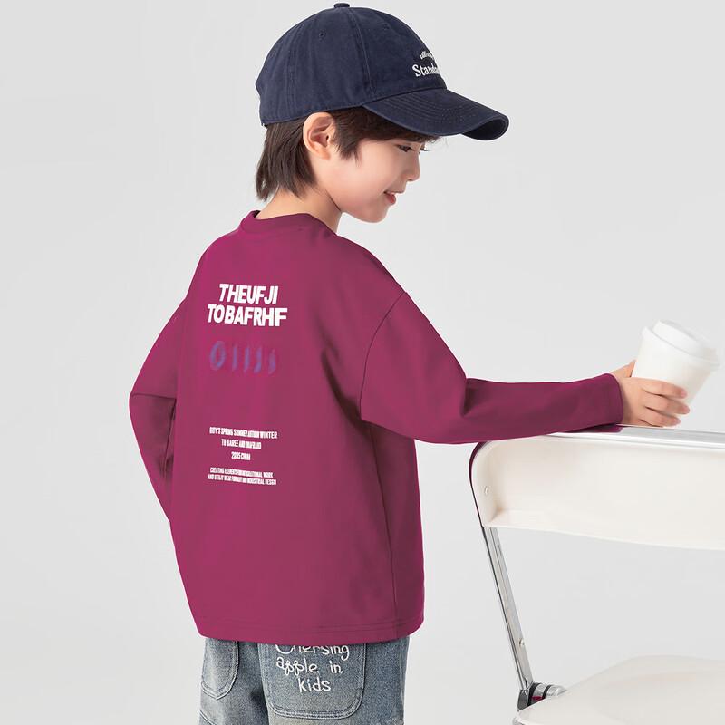 Boy s Cotton Letter Print Long-Sleeve T-Shirt 140