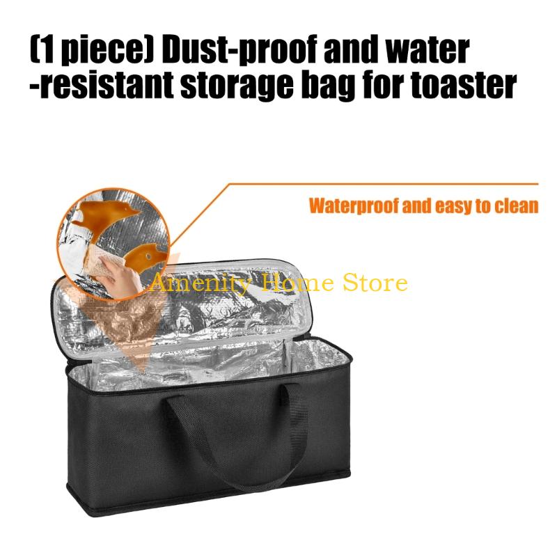 F26C Waterproof Dustproof Protective Bag for Double Slices Toaster with Carry Handle