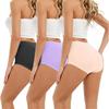 Women's High Waist Lace Briefs 3Pcs/Lot Soft Skin Friendly Seamless Breathable Panties Tummy Control Stretch Underwear