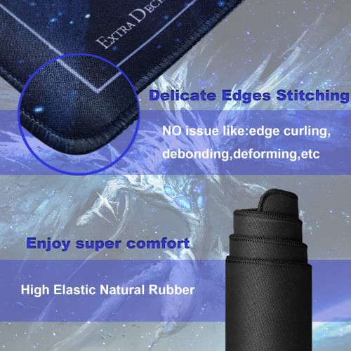 Saber Mastercard Rubber Mat - 2-Player Square Gamer Playmat, 60x60cm/23.6x23.6in (2 Player G)