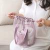 Foldable Drawstring Mesh Storage Bag For Swimming Travel Toiletries Organizer Portable Wash Pouch Home Organization