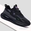 Men's Shoes Spring and Autumn Black Breathable Men's Leather Sneakers Soft-soled Casual Shoes Men's Trend