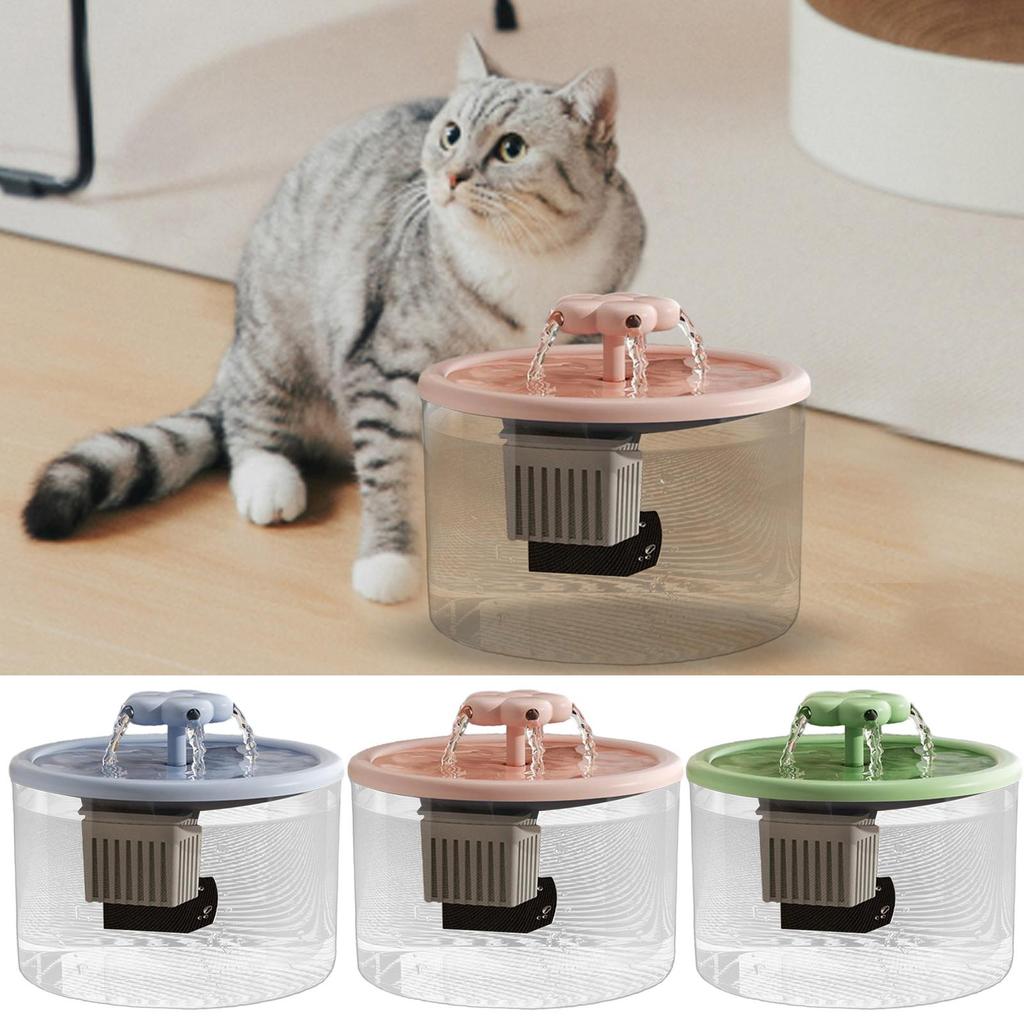 1.2L Pet Water Fountain, Automatic Quiet Cat Dog Water Dispenser with Filter, Drinking Bowl for Home Kitchen Living Room Bedroom