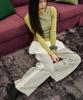 Mihebeu [Unisex] Double Line Stripe Sweatpants Melange
