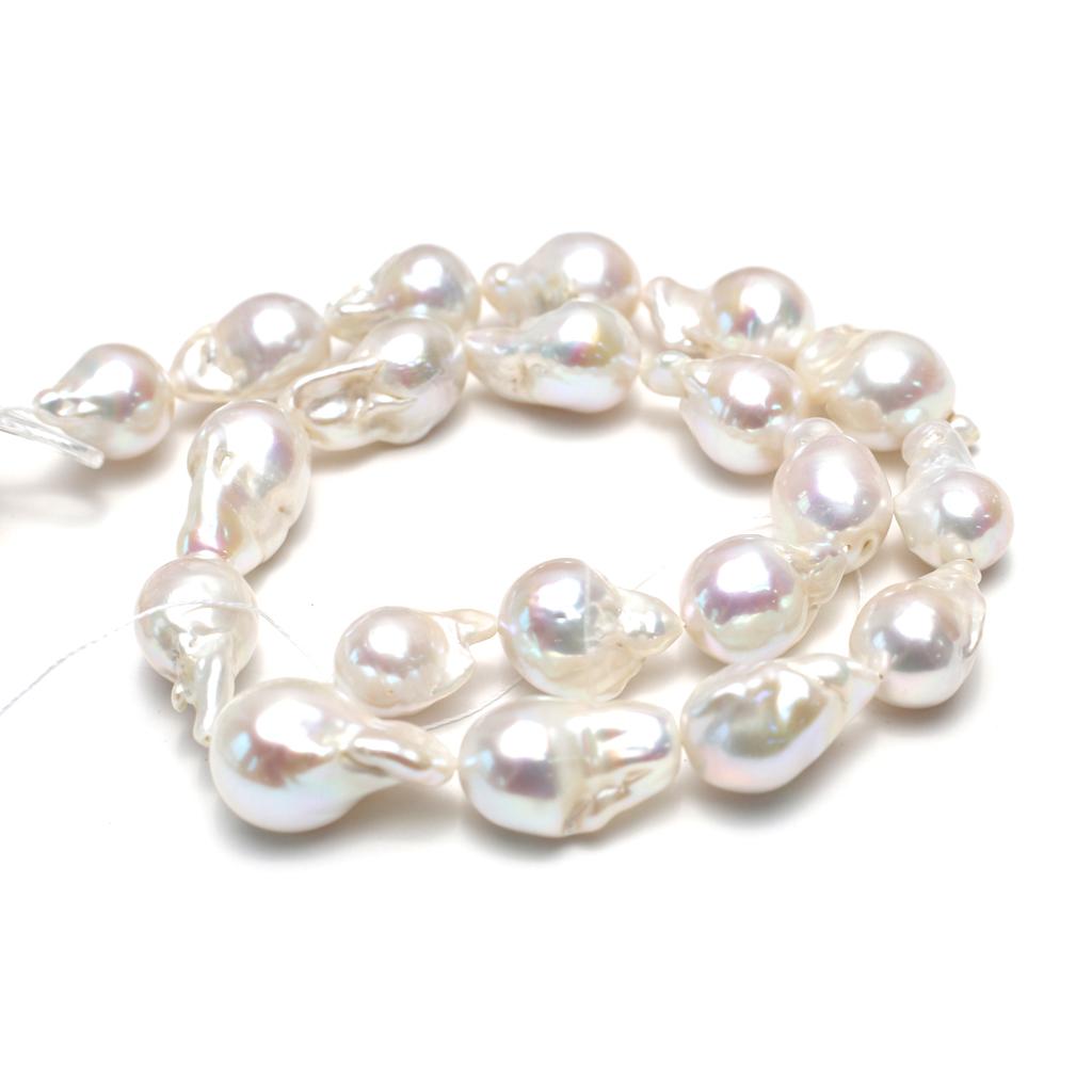1String, Luxury Natural Shell Mother of Pearl Beads, 12-15mm, Baroque Irregular Loose Spacer Beads for Jewelry Making DIY, Women Wedding Crafts 36cm