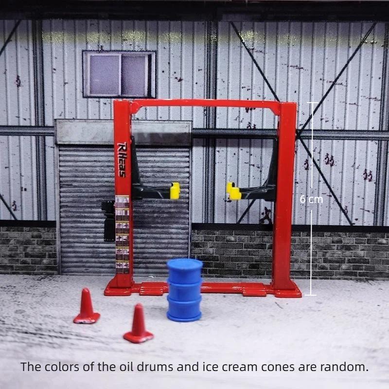 Miniature Auto Repair Workshop Equipment Model 1:64 Scale Realistic Car Model Scene Decoration Accessories
