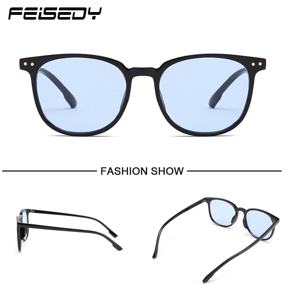 FEISEDY Sunglasses for Men and UV400 UV Colored B1138 Women, Protection, Protection, Stylish, Lightweight, Lenses, Driving, Commuting, Fashionable,