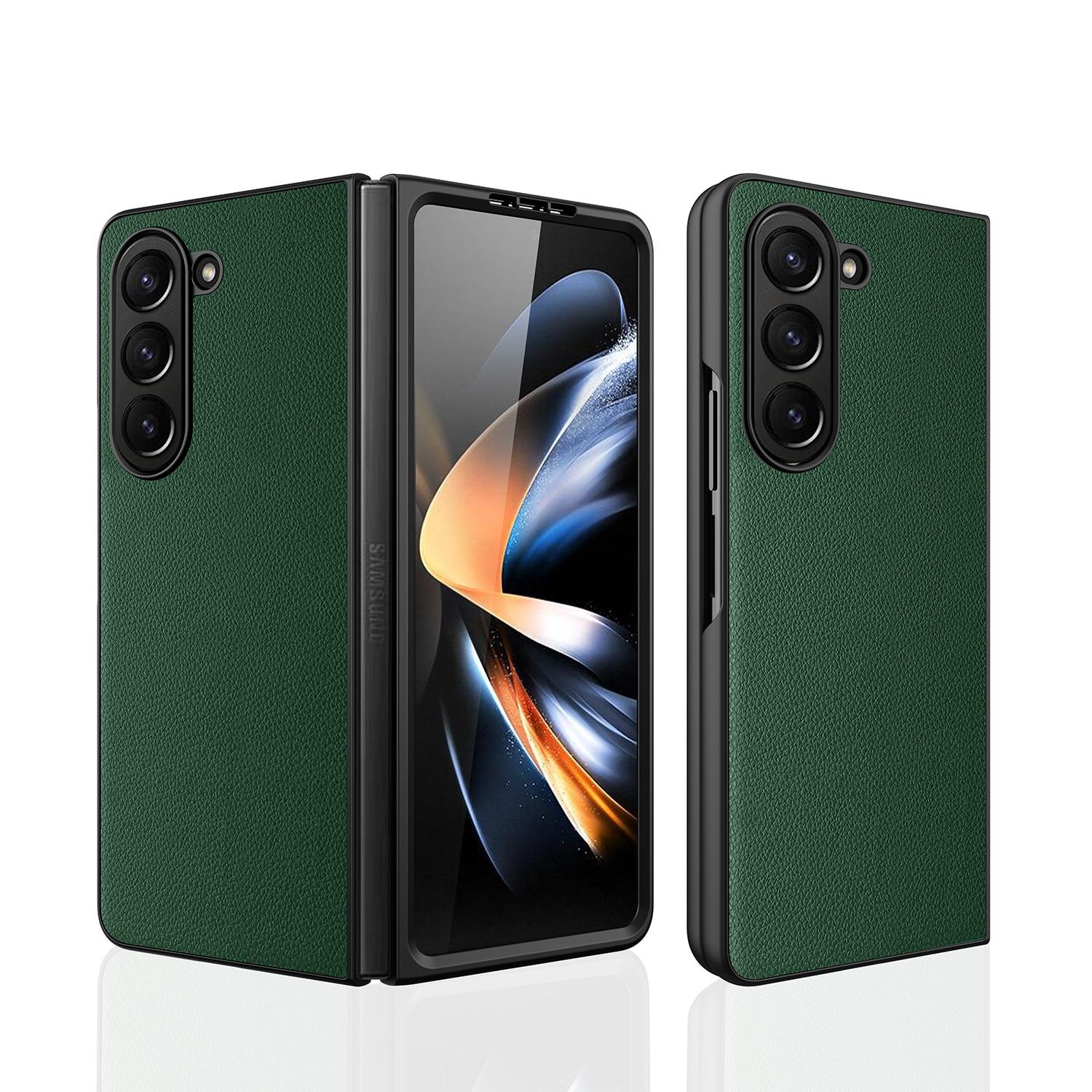 

Деловой кожаный матовый чехол-сумка для Samsung Z Fold 5 5G Fold4 Fold3 Fold5 Fold 3 4 Zfold5, чехол с защитой от отпечатков пальцев for Samsung Z Fold 3 зелёный