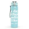 1PC A Day Without Reading Light Print 750ml Color Plastic Sports Water Bottle Leakproof Flip Straw Lid Suitable for Sports Office Home Use