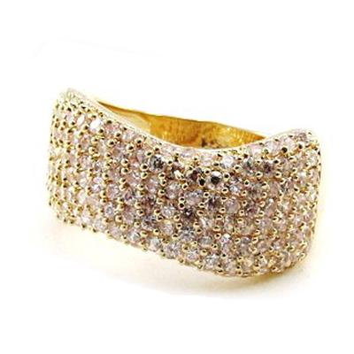 Bague Plaqué Or 'Déesse' blanc