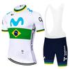 Men's Women's Tour De Cycling Suit With Strap Short-sleeved Team Edition Bicycle Outdoor Sports