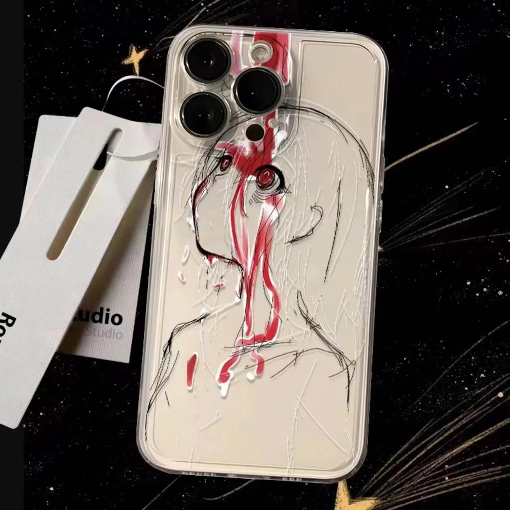 Japanese Punk Anime Girl Phone Case For Samsung Galaxy S26 S25 Ultra S24 S23 FE S22 S21 Plus S20 A73 Clear Bumper Cover